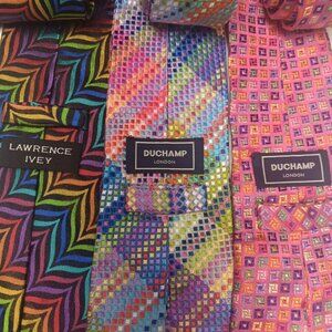 Lot of 3 Duchamp & Lawrence Ivey Ties